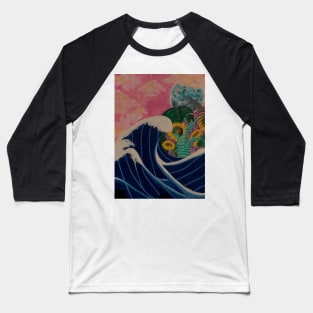 Waves engulfing sunflowers and the Moonlight Baseball T-Shirt